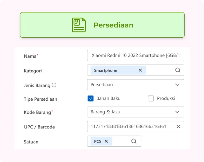fitur persediaan accurate online
