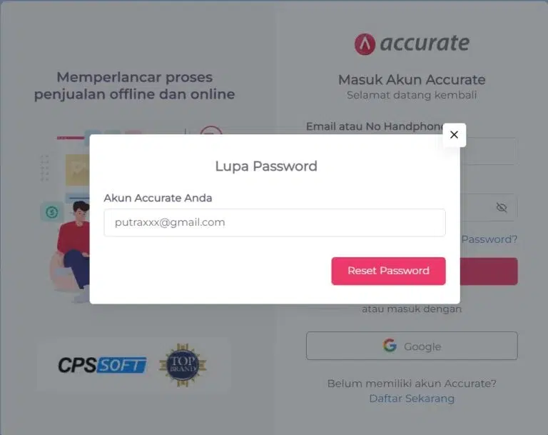 ganti password akun