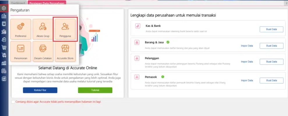 hapus user operator