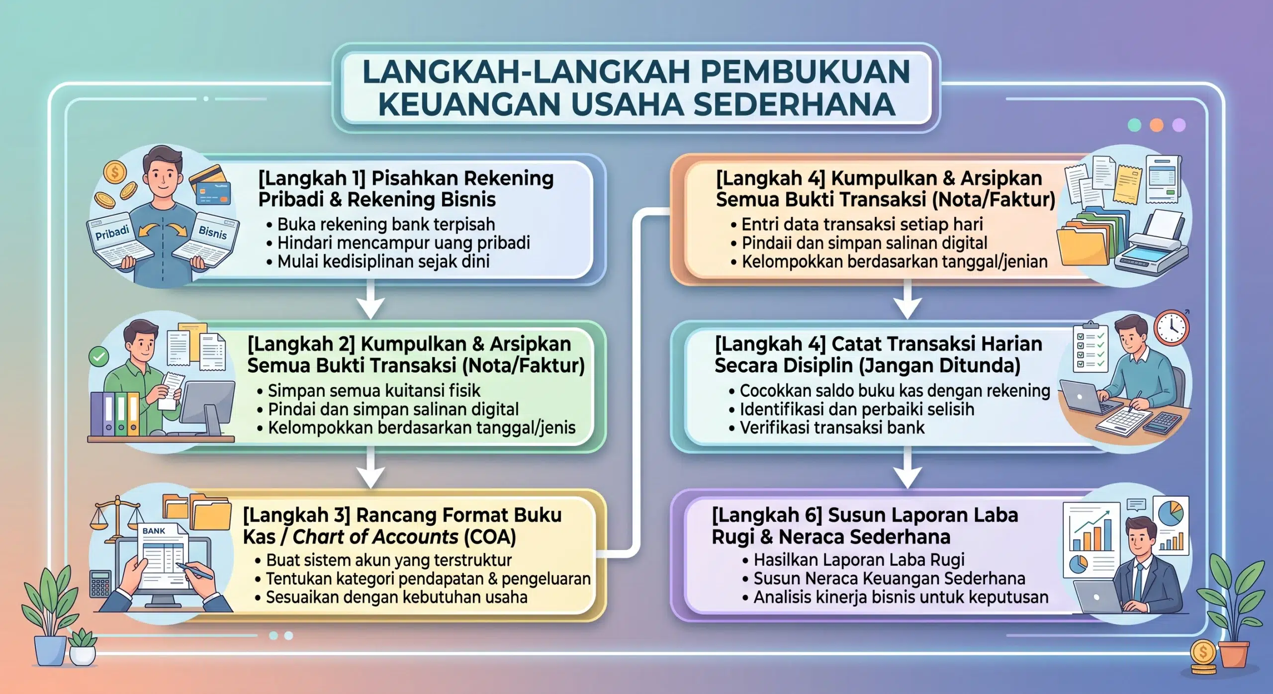 langkah langkah pembukuan keuangan
