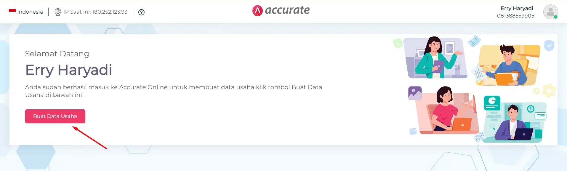 membuat database accurate online