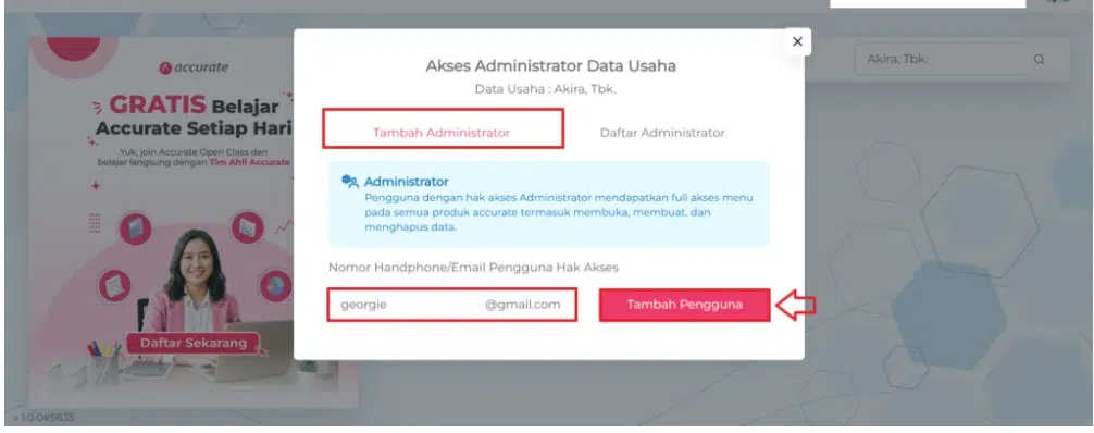 tambah administrator